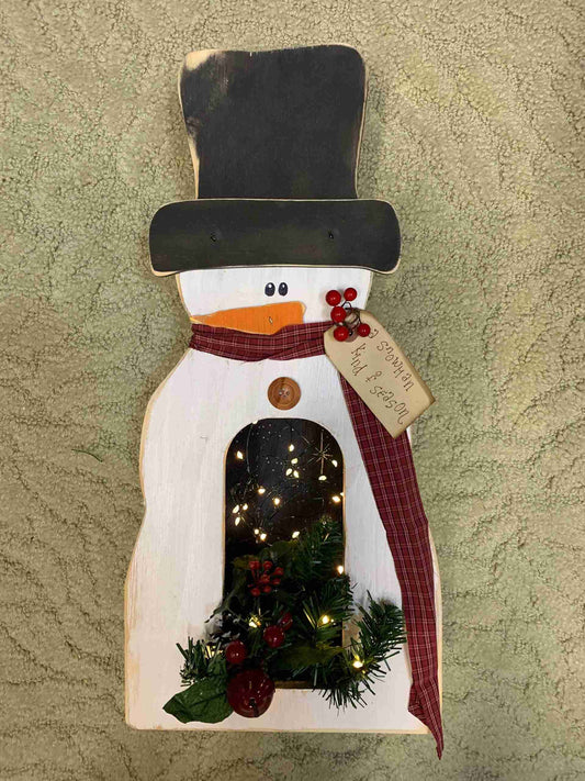 Snowman with candle - grab our #1 cheerful snowman today
