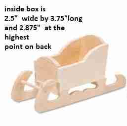 Awesome 1st Quality Pine Wood Sleighs - optional custom engraving image 0