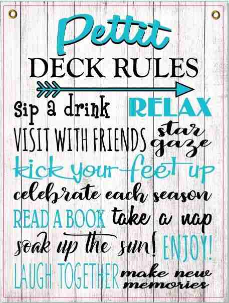 Deck Rules Sign - Weather Resistant - New image 5