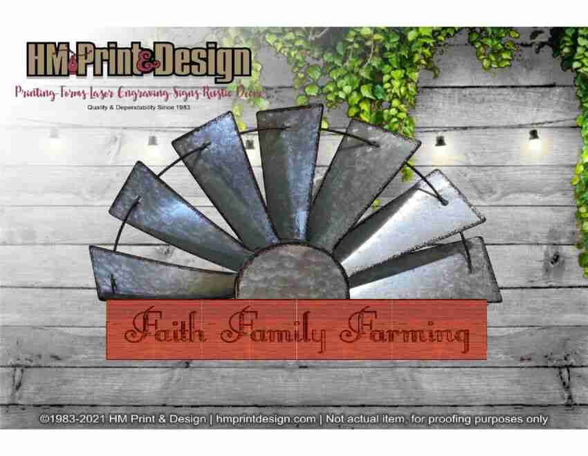 Half Windmill Sign : Beautifully Personalized Wood image 5