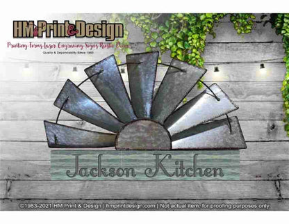 Half Windmill Sign : Beautifully Personalized Wood image 4