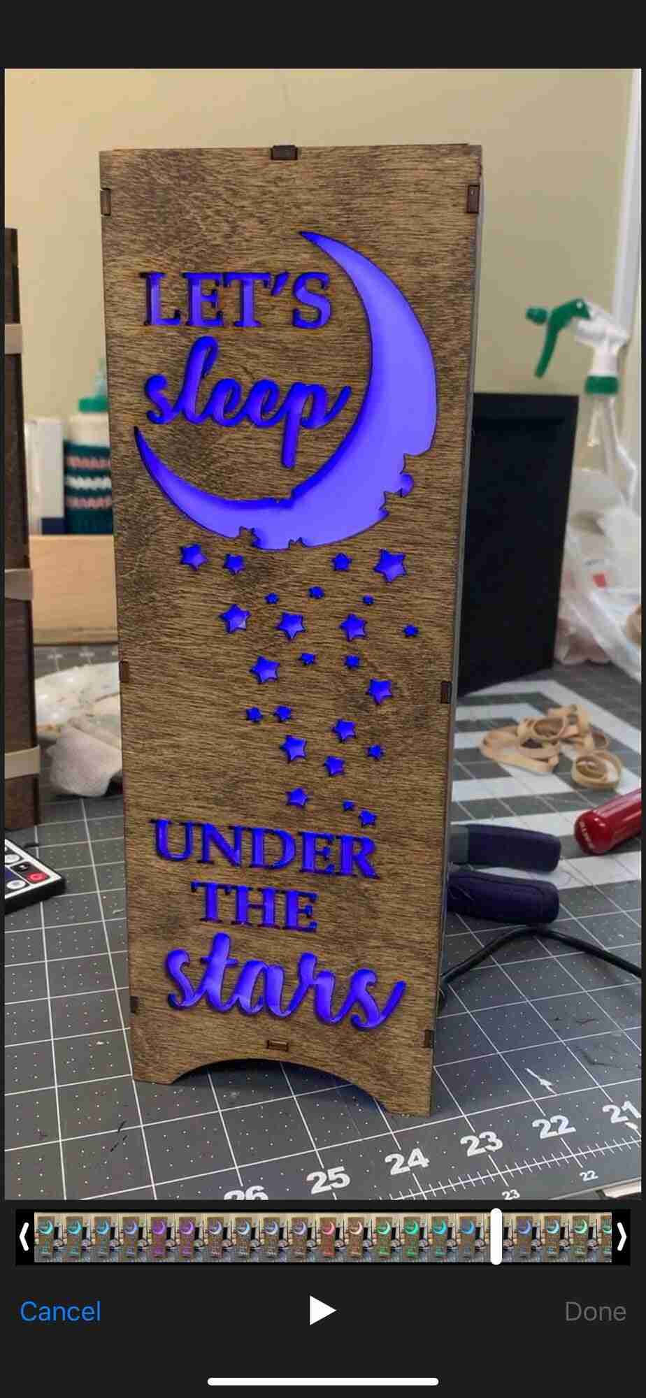 LED Wooden Lamp image 2