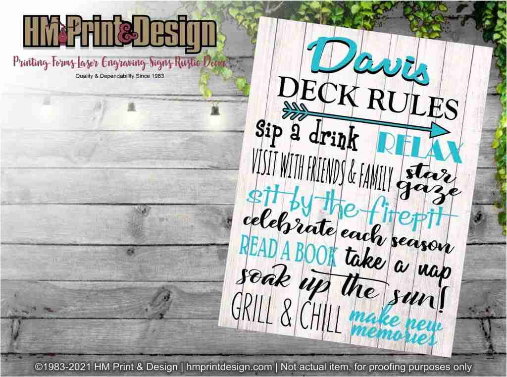 Deck Rules Sign - Weather Resistant - New image 3