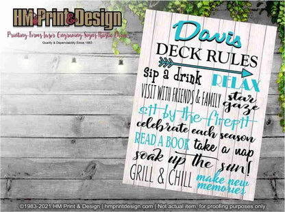 Deck Rules Sign - Weather Resistant - New image 3