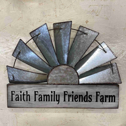 Half Windmill Sign : Beautifully Personalized Wood image 0