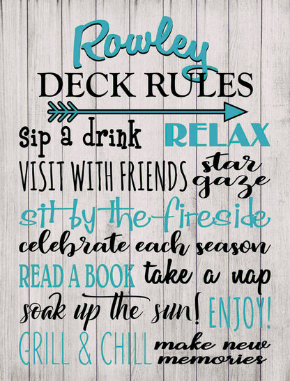 Deck Rules Sign - Weather Resistant - New image 6