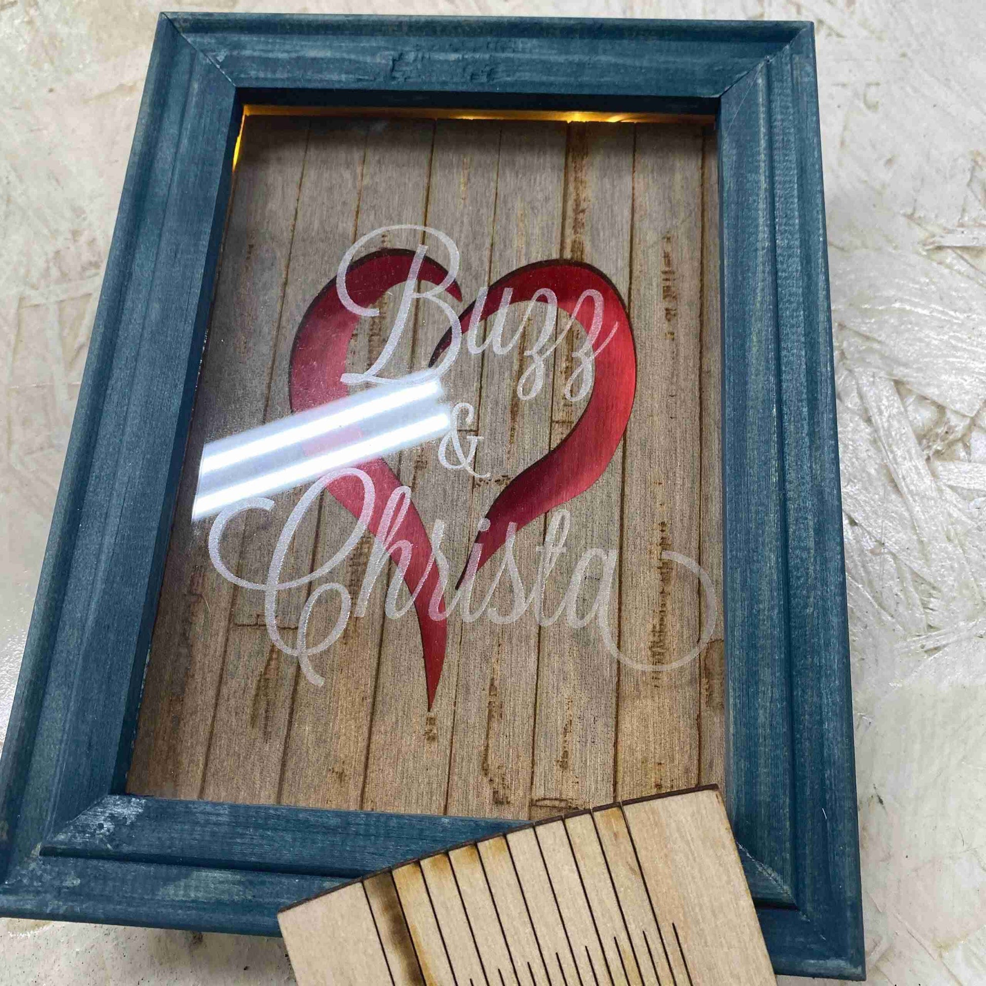 Pallet Heart Light Up Shadowbox image 2