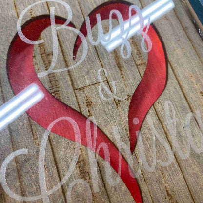 Pallet Heart Light Up Shadowbox