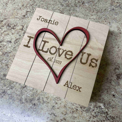 I Love Us Heart Pallet Box